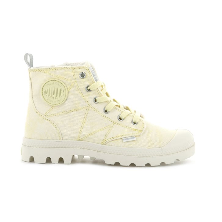 Palladium Pampa Zip Desertwash Laarzen Dames Lichtgeel | NL 08KMWZA